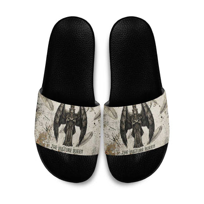 Mut Slide Sandals Vulture Queen Egyptian Mother Goddess Wings Feathers