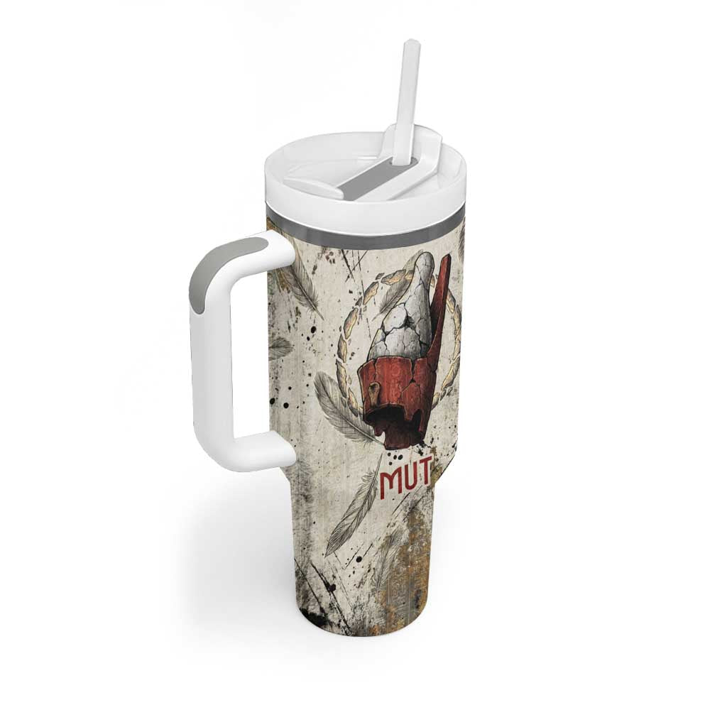 Mut Tumbler With Handle Vulture Queen Egyptian Mother Goddess Wings Feathers