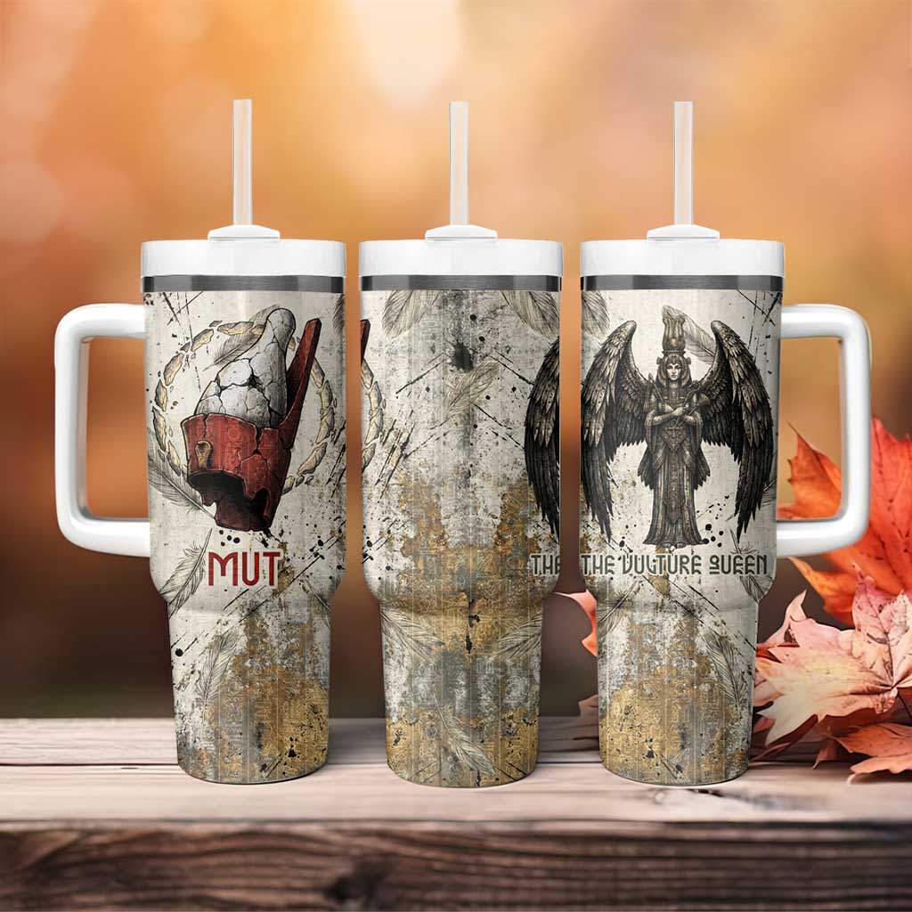 Mut Tumbler With Handle Vulture Queen Egyptian Mother Goddess Wings Feathers