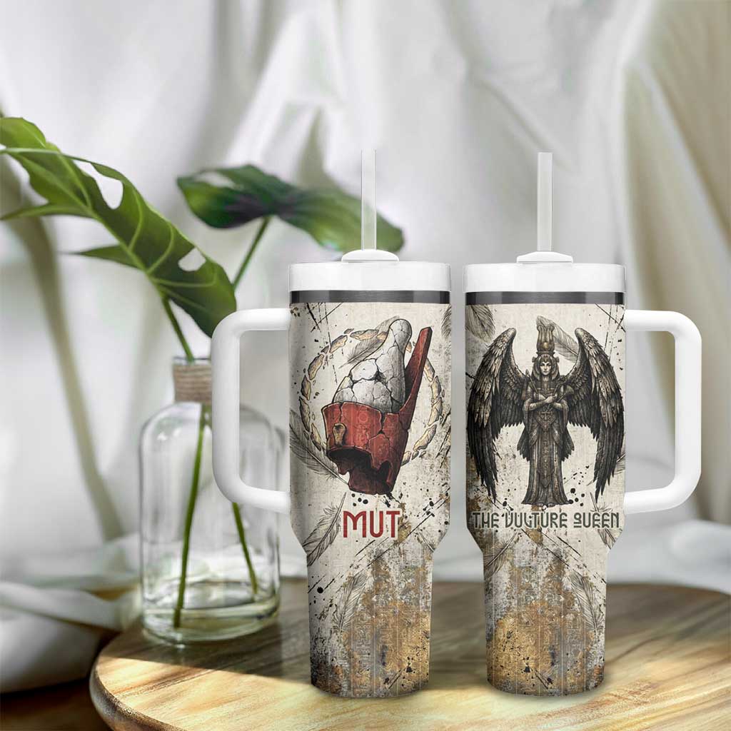 Mut Tumbler With Handle Vulture Queen Egyptian Mother Goddess Wings Feathers