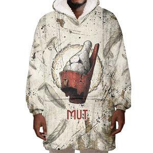 Mut Wearable Blanket Hoodie Vulture Queen Egyptian Mother Goddess Wings Feathers