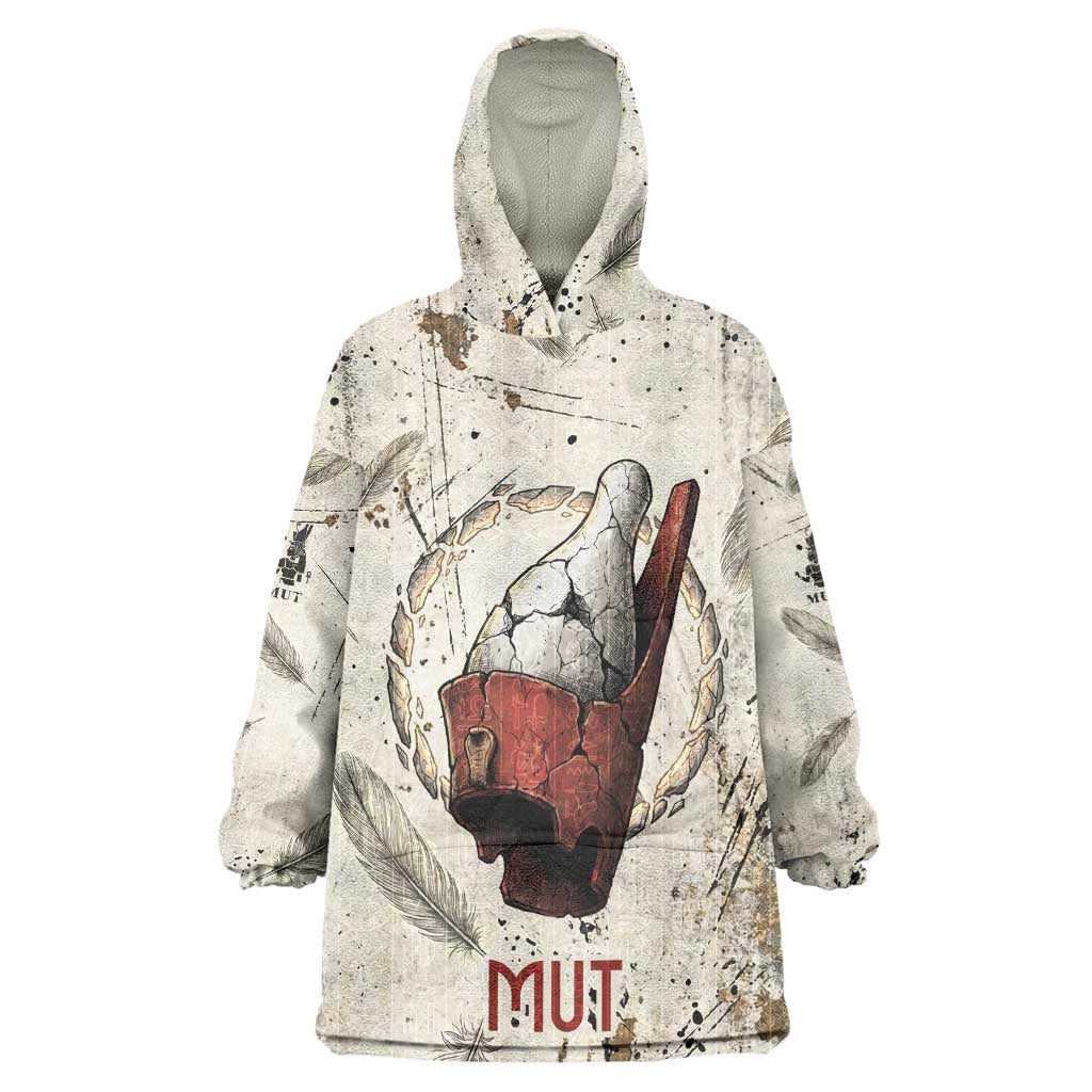 Mut Wearable Blanket Hoodie Vulture Queen Egyptian Mother Goddess Wings Feathers