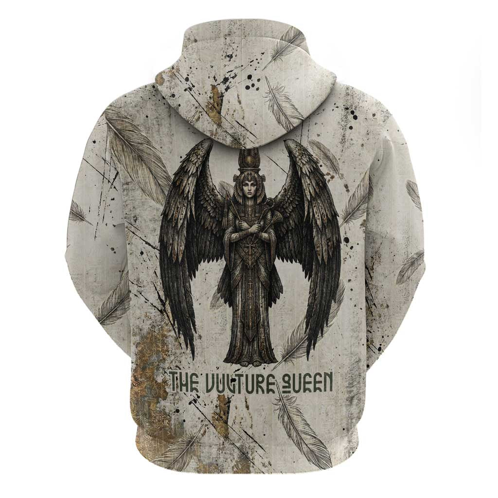 Mut Zip Hoodie Vulture Queen Egyptian Mother Goddess Wings Feathers