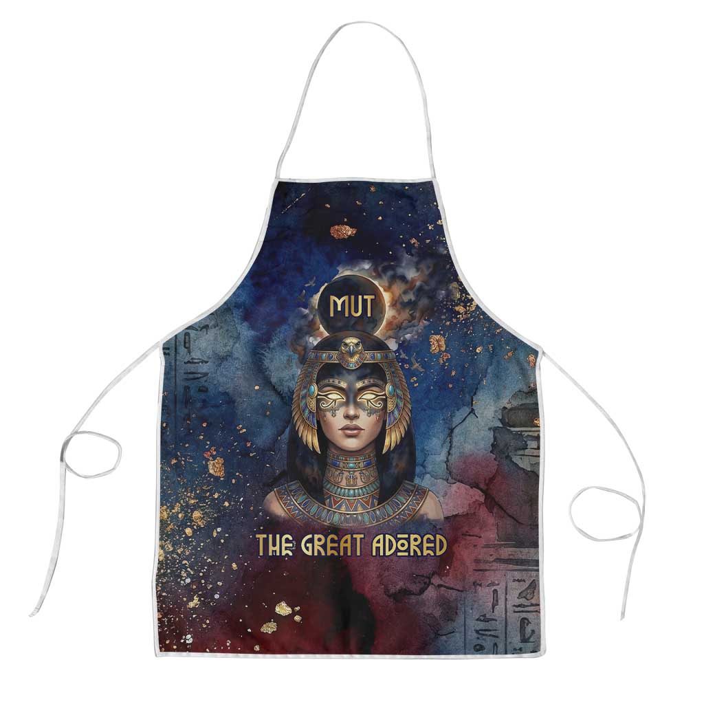 Mut Apron The Lioness of Thebes Egyptian Goddess Cosmic Crown Adorned Warrior Queen Design