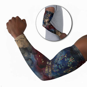 Mut Arm Sleeves The Lioness of Thebes Egyptian Goddess Cosmic Crown Adorned Warrior Queen Design