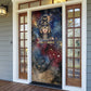 Mut Door Cover The Lioness of Thebes Egyptian Goddess Cosmic Crown Adorned Warrior Queen Design