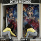 Mut Door Cover The Lioness of Thebes Egyptian Goddess Cosmic Crown Adorned Warrior Queen Design