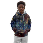 Mut Kid Hoodie The Lioness of Thebes Egyptian Goddess Cosmic Crown Adorned Warrior Queen Design