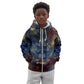 Mut Kid Hoodie The Lioness of Thebes Egyptian Goddess Cosmic Crown Adorned Warrior Queen Design