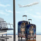 Mut Luggage Cover The Lioness of Thebes Egyptian Goddess Cosmic Crown Adorned Warrior Queen Design
