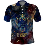 Mut Polo Shirt The Lioness of Thebes Egyptian Goddess Cosmic Crown Adorned Warrior Queen Design