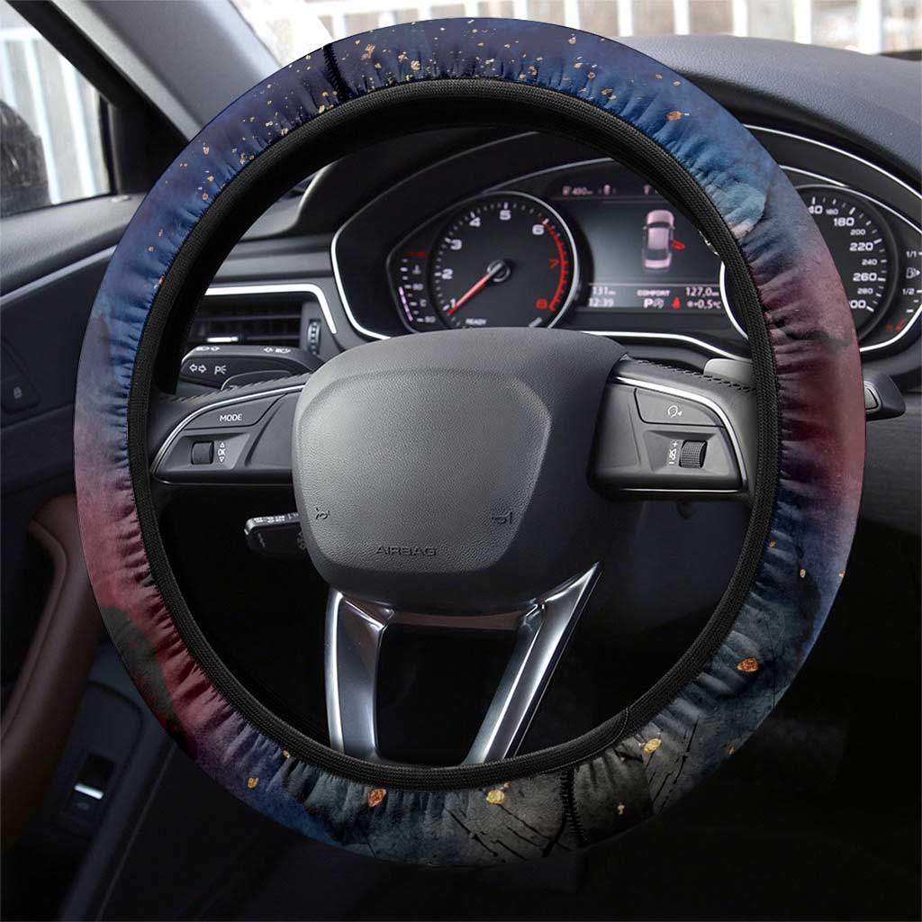 Mut Steering Wheel Cover The Lioness of Thebes Egyptian Goddess Cosmic Crown Adorned Warrior Queen Design
