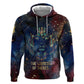 Mut Zip Hoodie The Lioness of Thebes Egyptian Goddess Cosmic Crown Adorned Warrior Queen Design