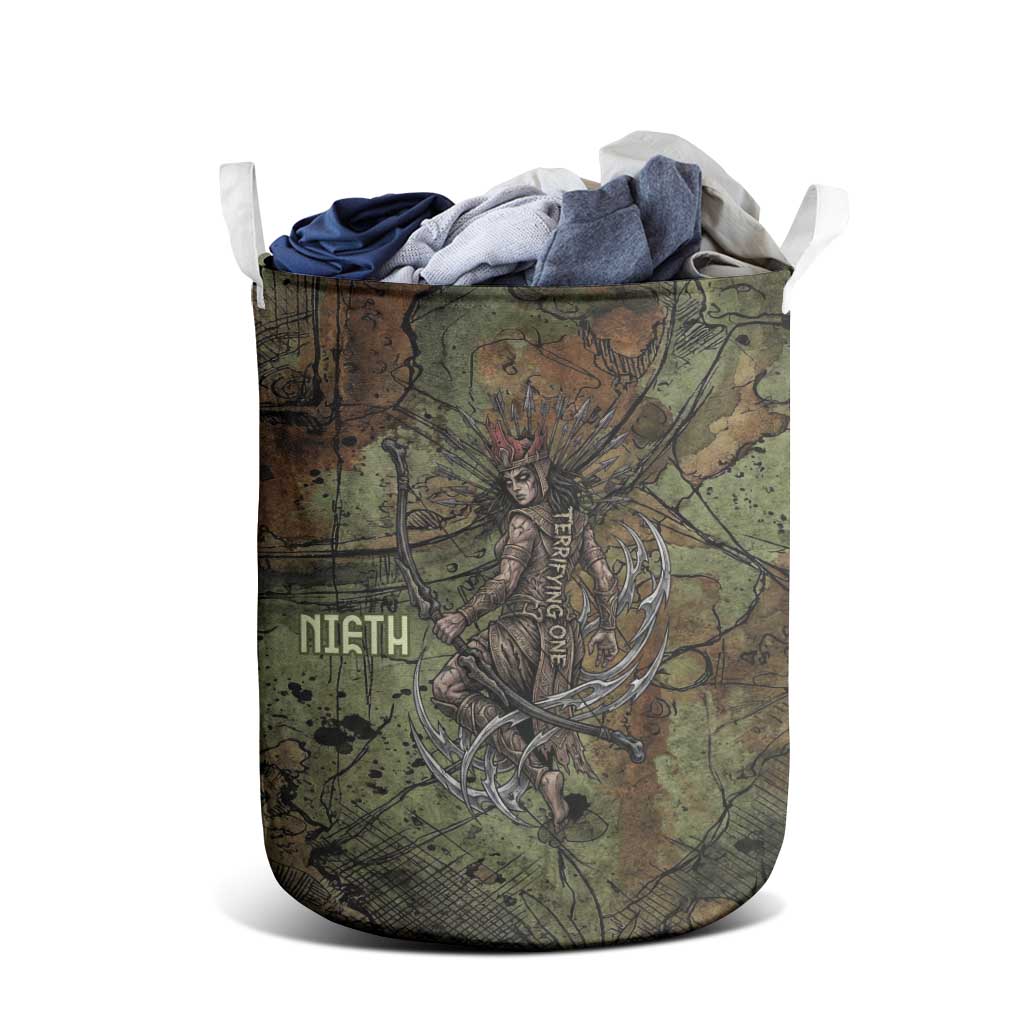Neith Egyptian Laundry Basket War Goddess Terrifying One Dual Spears and Shield Battle Worn