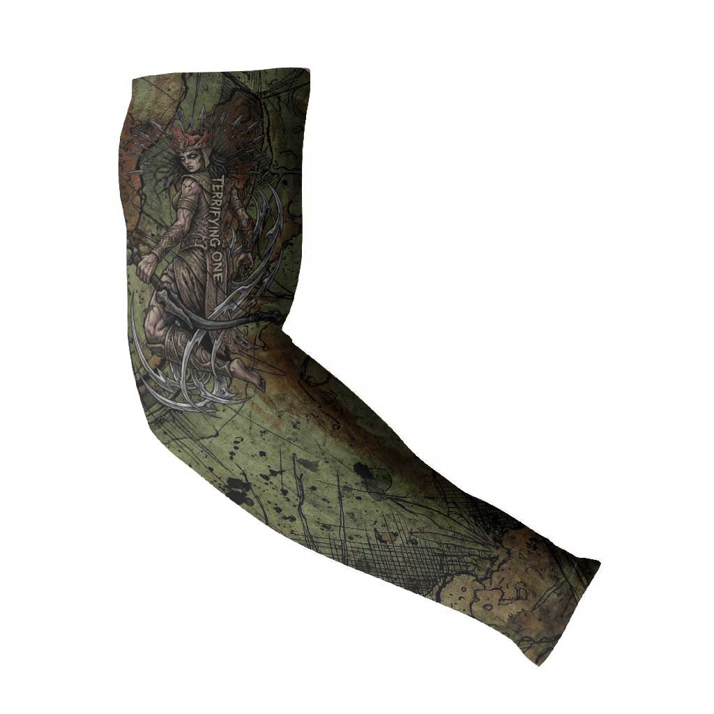Neith Egyptian Arm Sleeves War Goddess Terrifying One Dual Spears and Shield Battle Worn