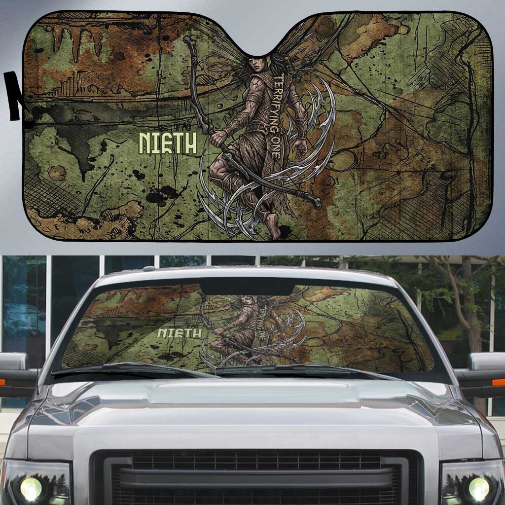 Neith Egyptian Auto Sun Shade War Goddess Terrifying One Dual Spears and Shield Battle Worn