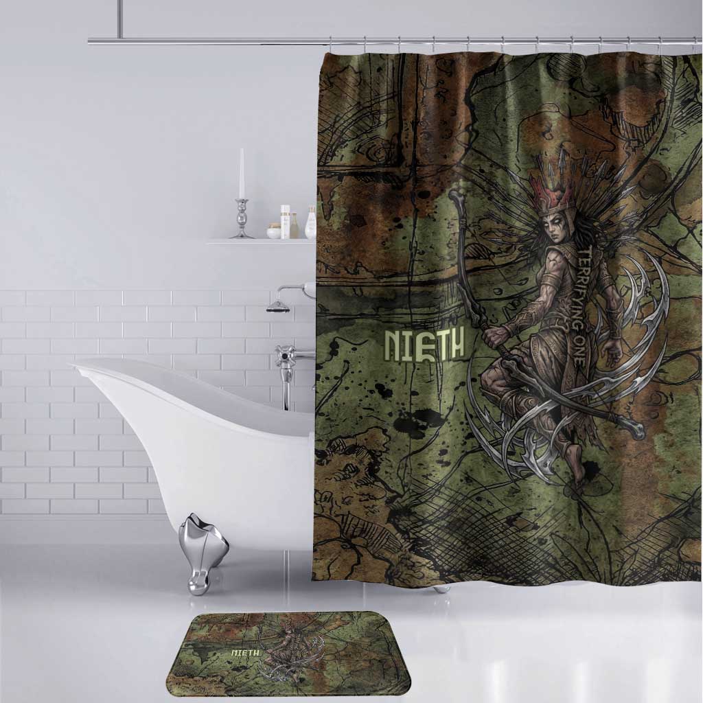 Neith Egyptian Bathroom Set War Goddess Terrifying One Dual Spears and Shield Battle Worn