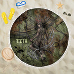 Neith Egyptian Beach Blanket War Goddess Terrifying One Dual Spears and Shield Battle Worn