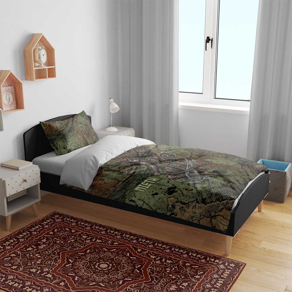 Neith Egyptian Bedding Set War Goddess Terrifying One Dual Spears and Shield Battle Worn