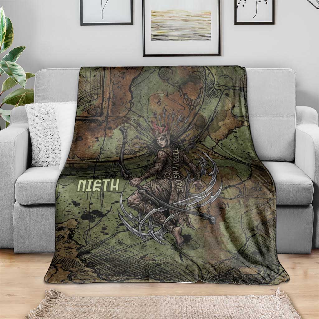 Neith Egyptian Blanket War Goddess Terrifying One Dual Spears and Shield Battle Worn