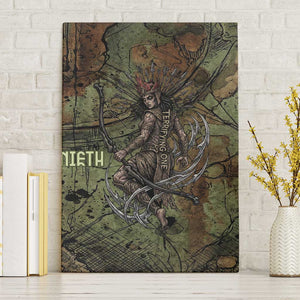 Neith Egyptian Canvas Wall Art War Goddess Terrifying One Dual Spears and Shield Battle Worn