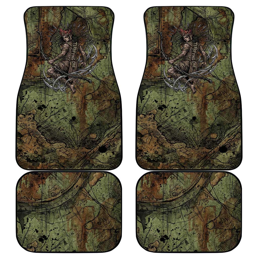Neith Egyptian Car Mats War Goddess Terrifying One Dual Spears and Shield Battle Worn