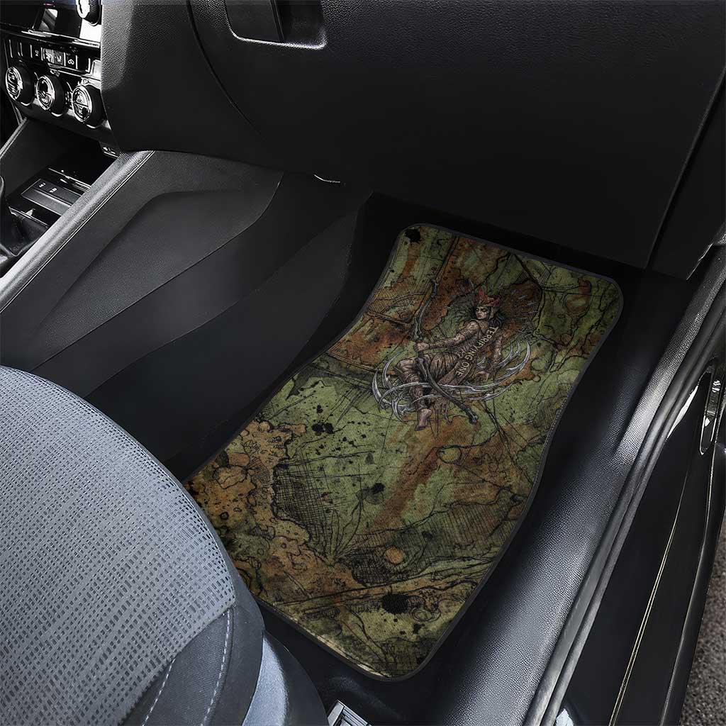 Neith Egyptian Car Mats War Goddess Terrifying One Dual Spears and Shield Battle Worn