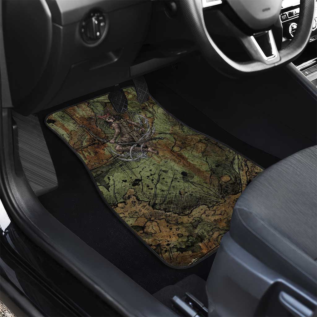 Neith Egyptian Car Mats War Goddess Terrifying One Dual Spears and Shield Battle Worn