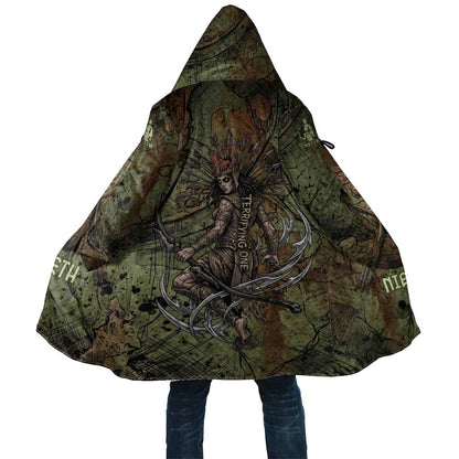 Neith Egyptian Cloak War Goddess Terrifying One Dual Spears and Shield Battle Worn