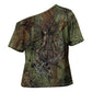 Neith Egyptian Cross Shoulder Shirt War Goddess Terrifying One Dual Spears and Shield Battle Worn