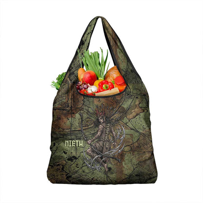 Neith Egyptian Grocery Bag War Goddess Terrifying One Dual Spears and Shield Battle Worn