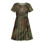 Neith Egyptian Kid Short Sleeve Dress War Goddess Terrifying One Dual Spears and Shield Battle Worn