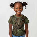 Neith Egyptian Kid T shirt War Goddess Terrifying One Dual Spears and Shield Battle Worn