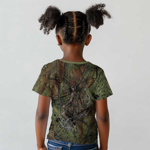 Neith Egyptian Kid T shirt War Goddess Terrifying One Dual Spears and Shield Battle Worn