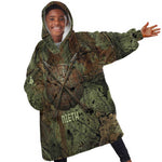 Neith Egyptian Kid Wearable Blanket Hoodie War Goddess Terrifying One Dual Spears and Shield Battle Worn