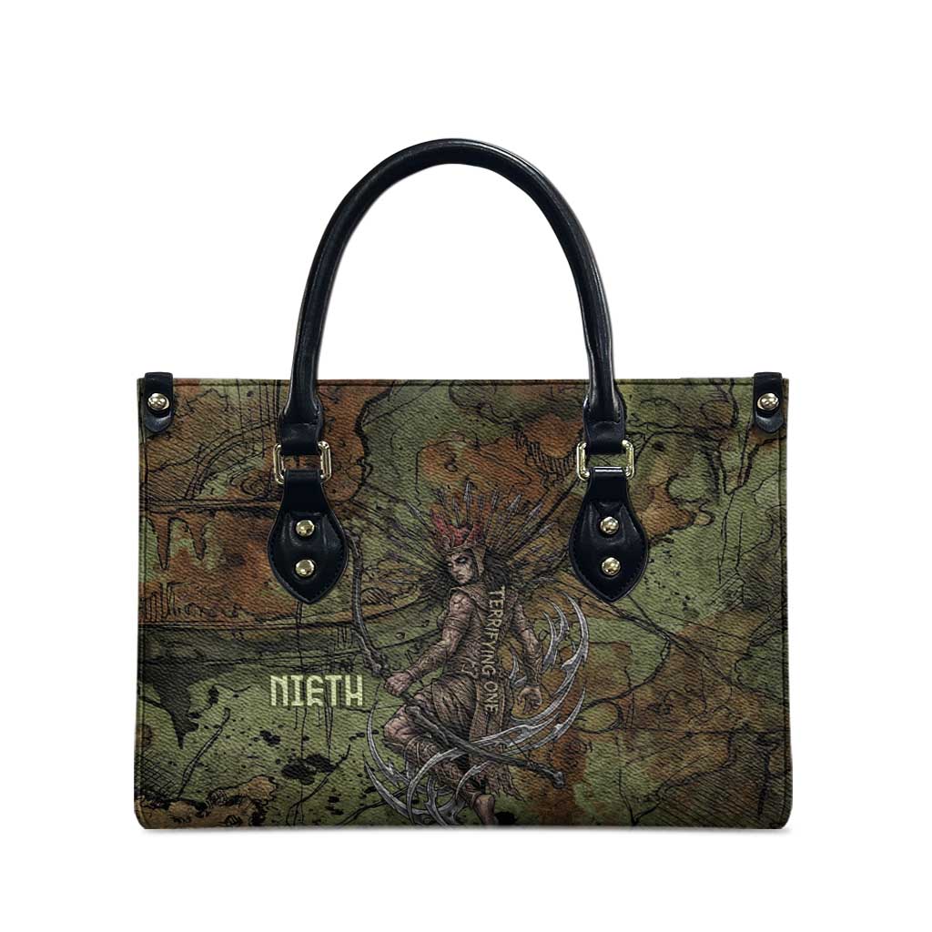 Neith Egyptian Leather Bag War Goddess Terrifying One Dual Spears and Shield Battle Worn