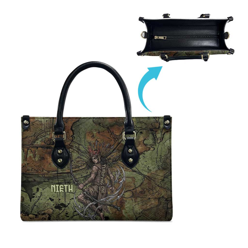 Neith Egyptian Leather Bag War Goddess Terrifying One Dual Spears and Shield Battle Worn