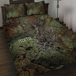 Neith Egyptian Quilt Bed Set War Goddess Terrifying One Dual Spears and Shield Battle Worn
