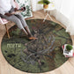 Neith Egyptian Round Carpet War Goddess Terrifying One Dual Spears and Shield Battle Worn