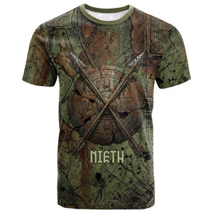 Neith Egyptian T shirt War Goddess Terrifying One Dual Spears and Shield Battle Worn