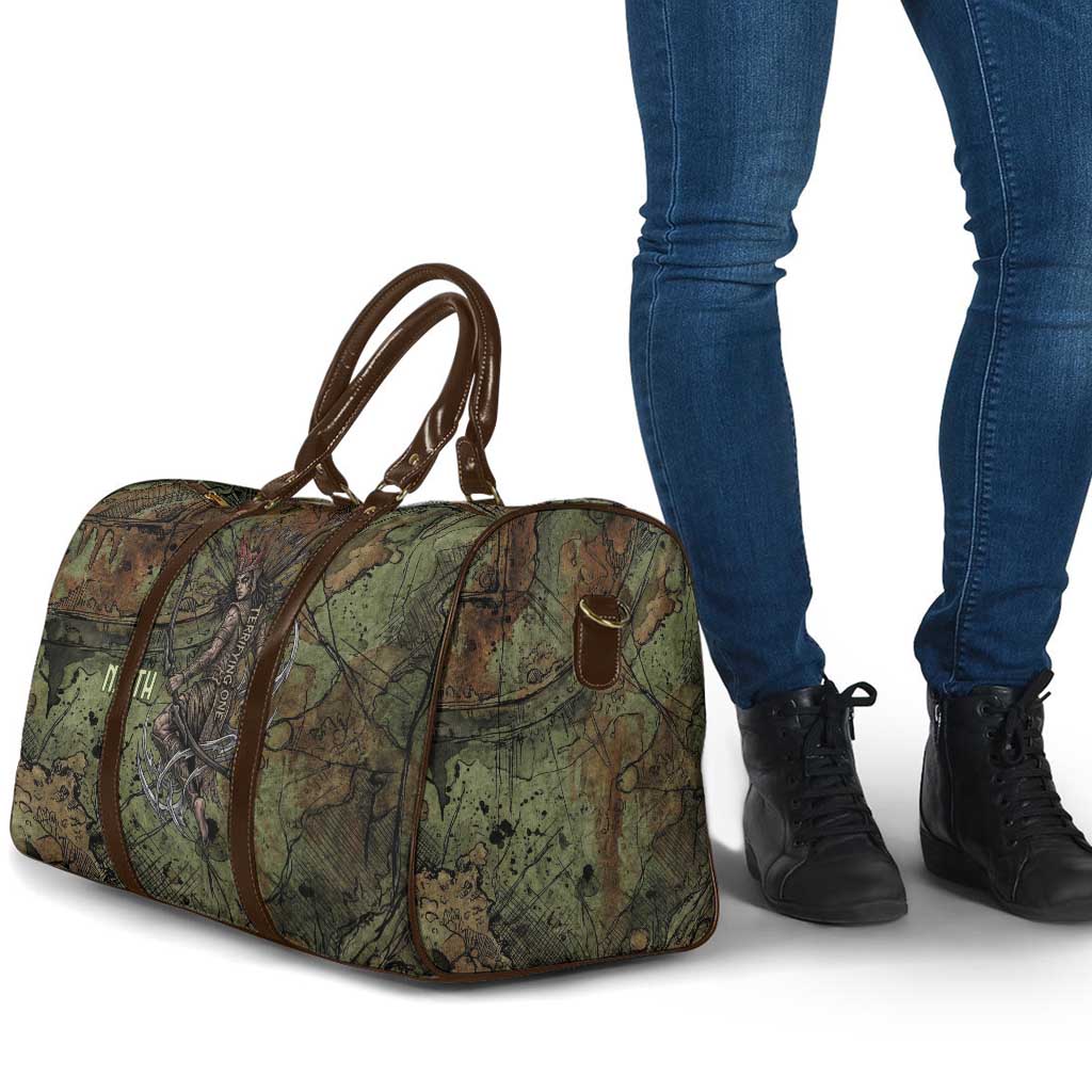 Neith Egyptian Travel Bag War Goddess Terrifying One Dual Spears and Shield Battle Worn
