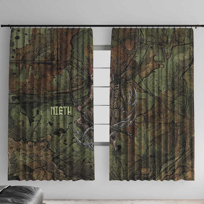 Neith Egyptian Window Curtain War Goddess Terrifying One Dual Spears and Shield Battle Worn