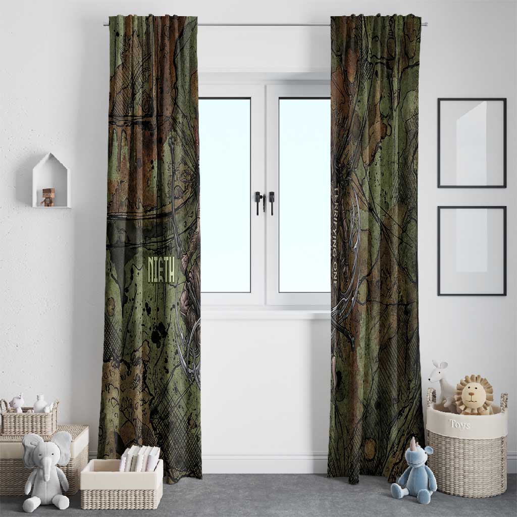 Neith Egyptian Window Curtain War Goddess Terrifying One Dual Spears and Shield Battle Worn