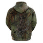 Neith Egyptian Zip Hoodie War Goddess Terrifying One Dual Spears and Shield Battle Worn