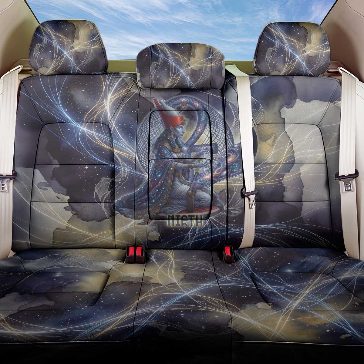 Neith Egyptian Back Car Seat Cover Goddess Mother of All Cosmic Threads