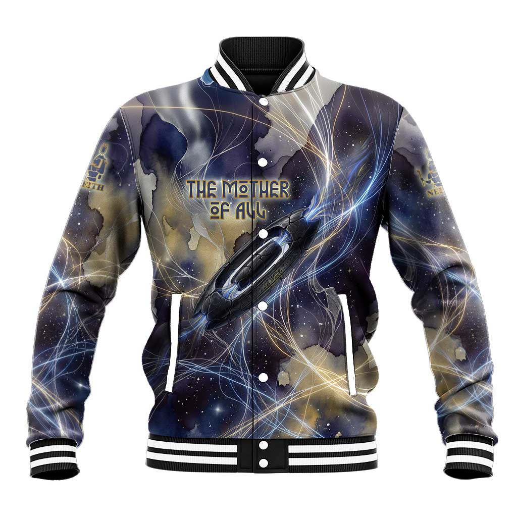 Neith Egyptian Baseball Jacket Goddess Mother of All Cosmic Threads