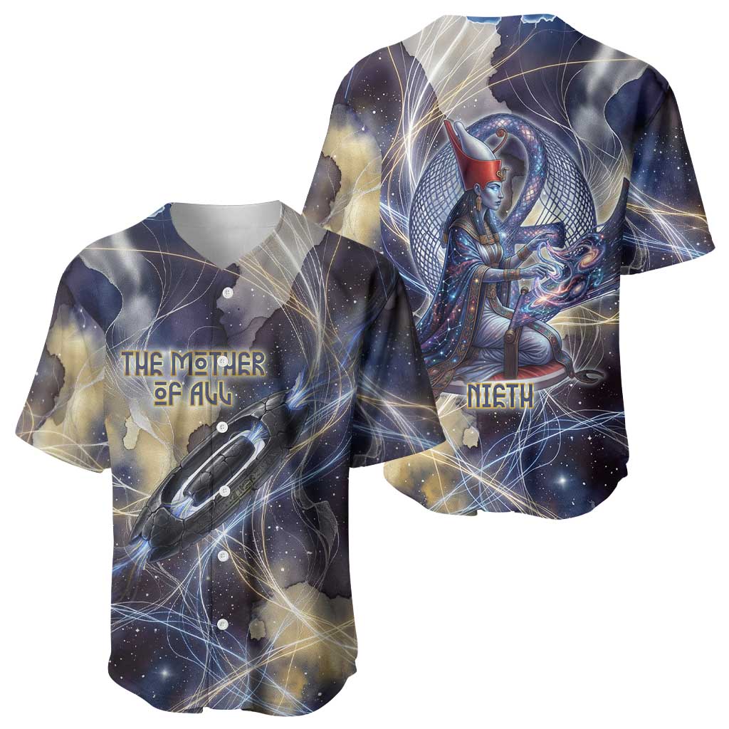 Neith Egyptian Baseball Jersey Goddess Mother of All Cosmic Threads