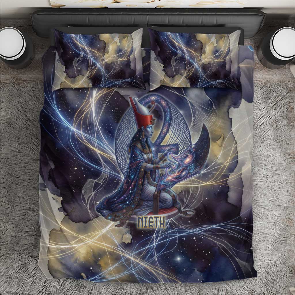 Neith Egyptian Bedding Set Goddess Mother of All Cosmic Threads