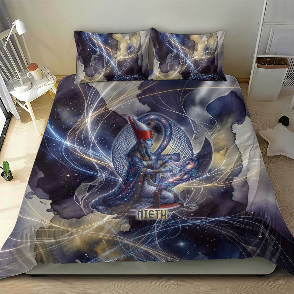 Neith Egyptian Bedding Set Goddess Mother of All Cosmic Threads
