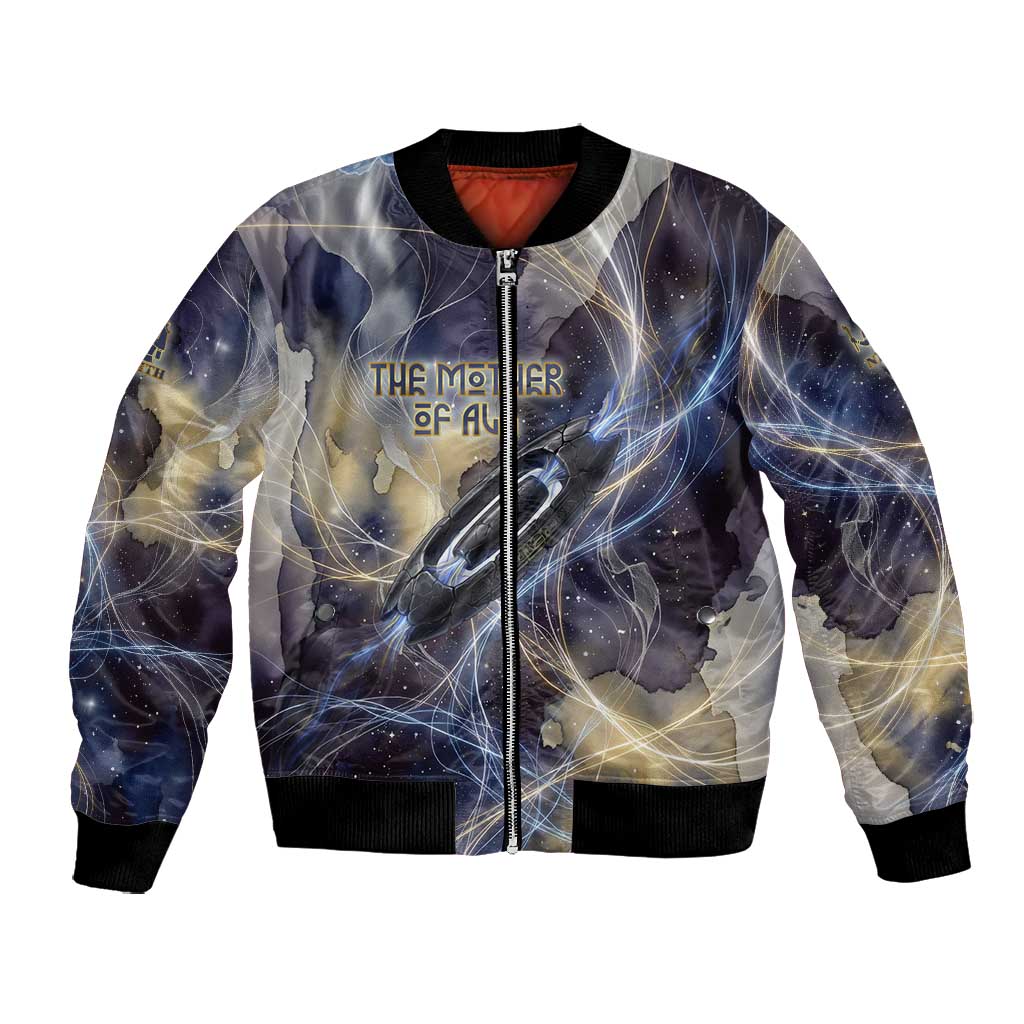 Neith Egyptian Bomber Jacket Goddess Mother of All Cosmic Threads